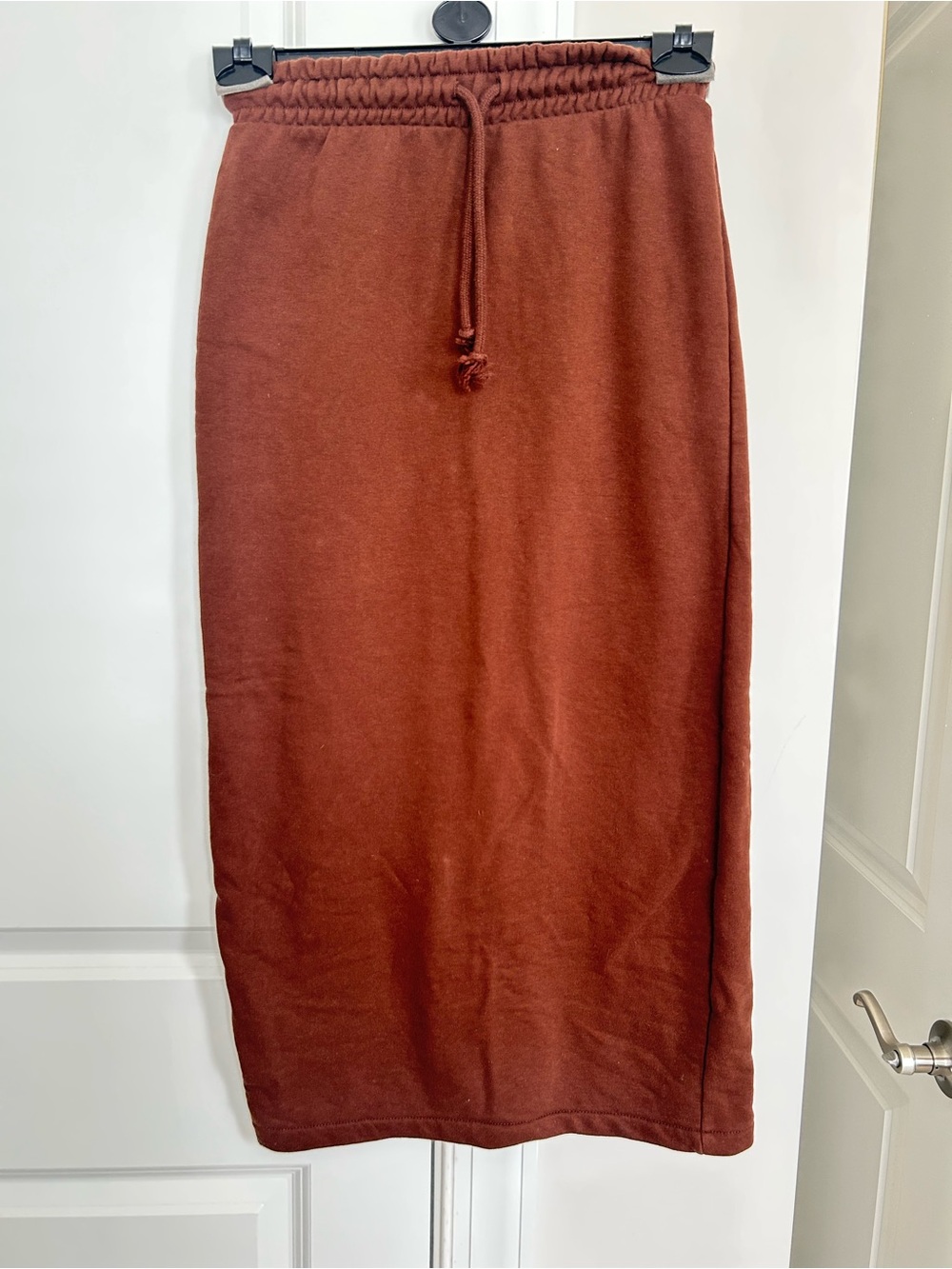 Zara Brown Sweater Drawstring Midi Skirt